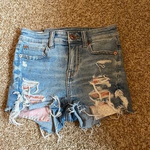 American eagle blue jean shorts